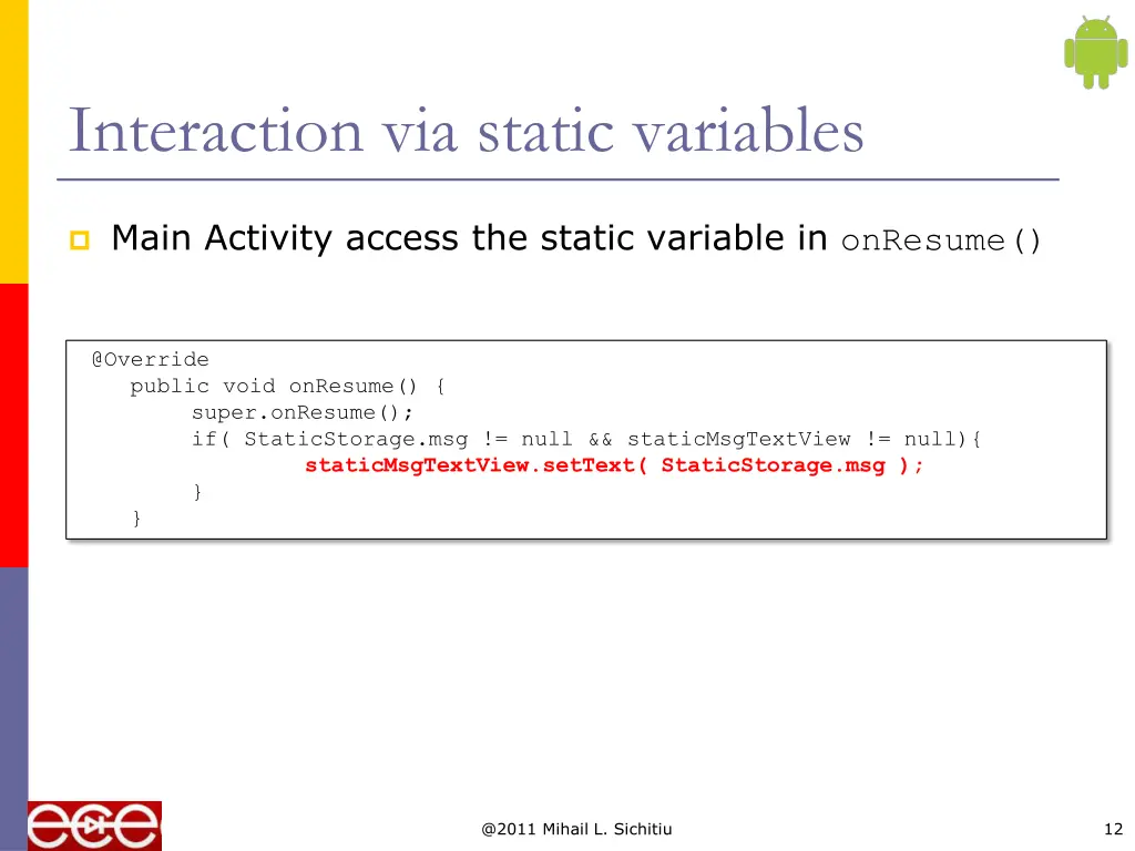interaction via static variables 3
