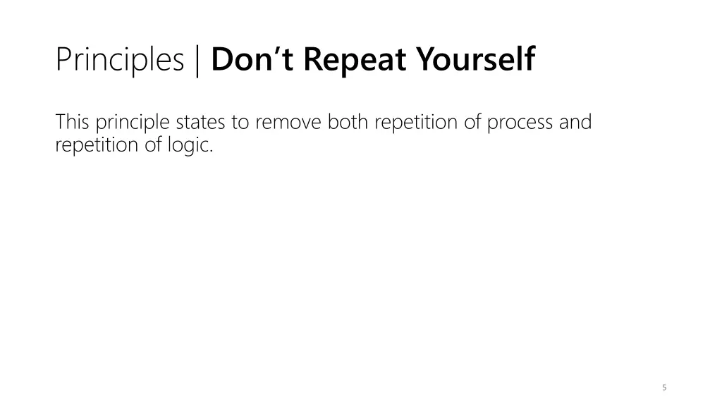 principles don t repeat yourself