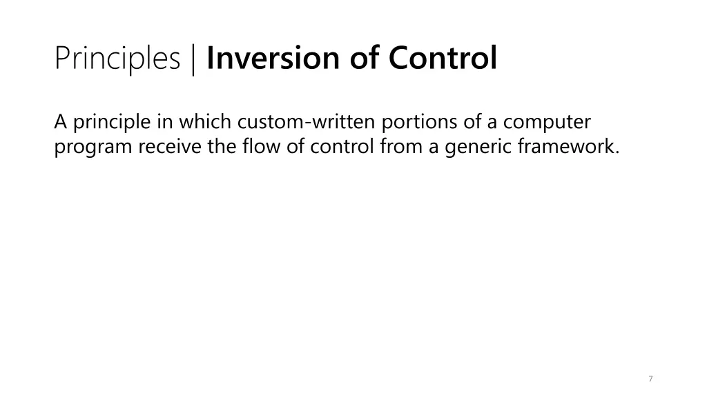 principles inversion of control