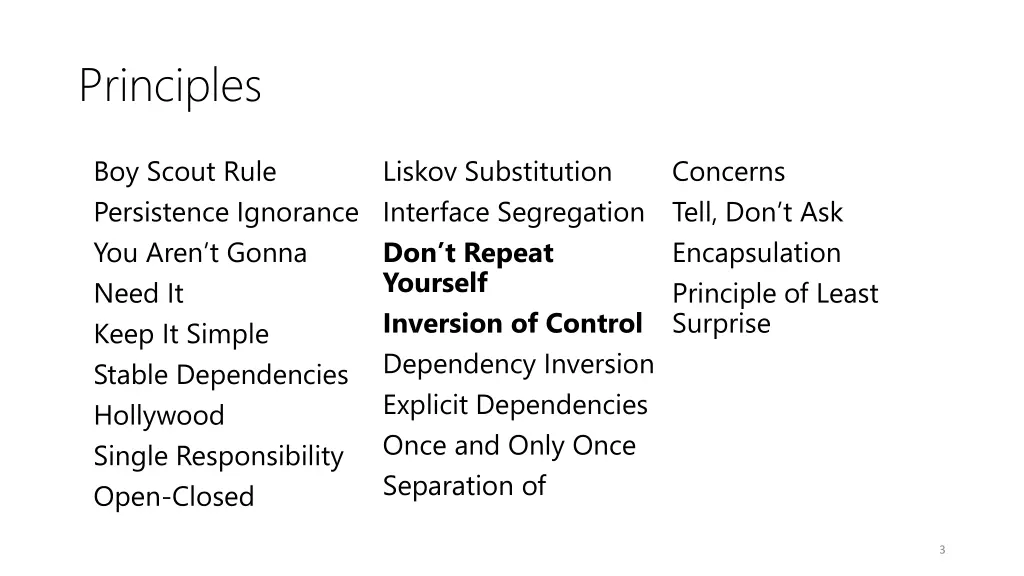 principles