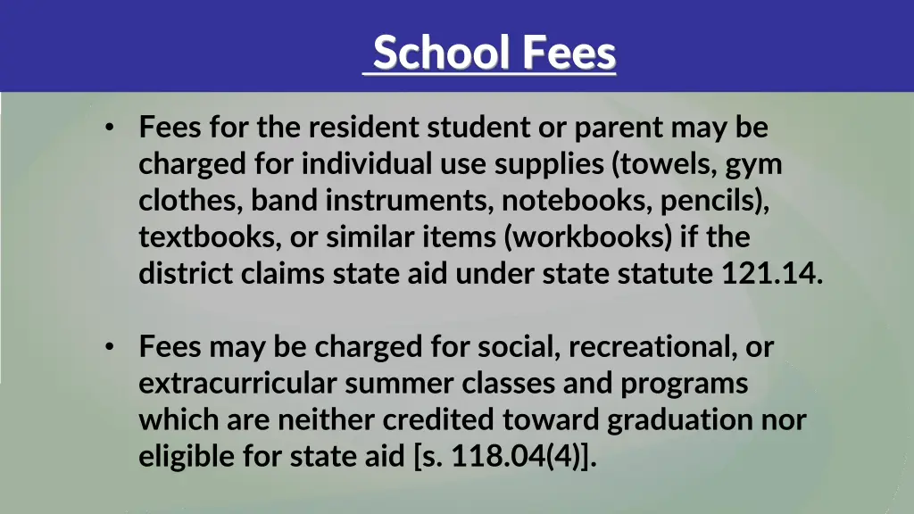 school fees