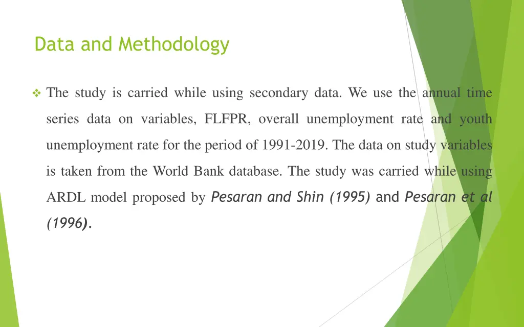 data and methodology