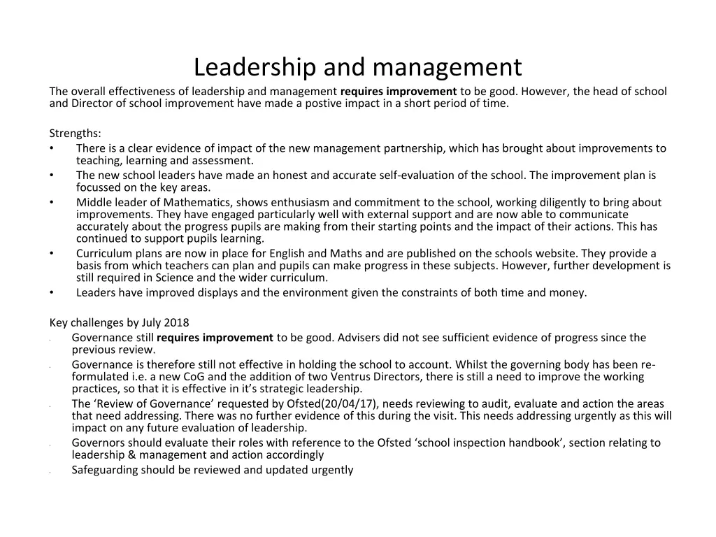 leadership and management the overall