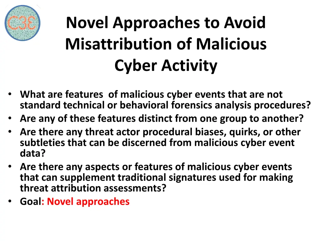 novel approaches to avoid misattribution