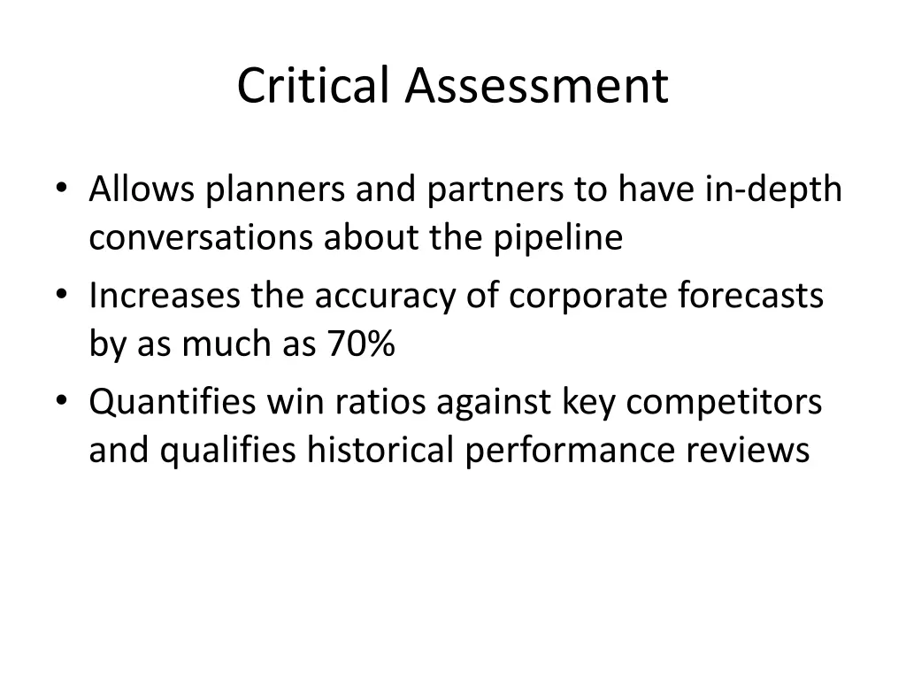 critical assessment