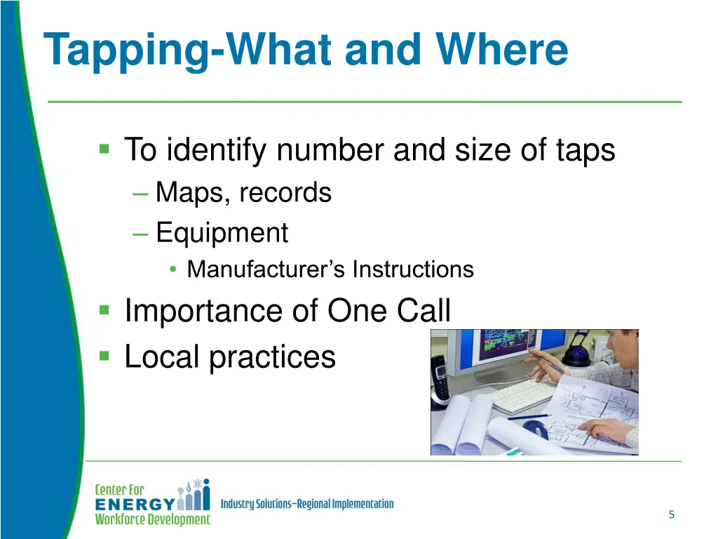 tapping what and where