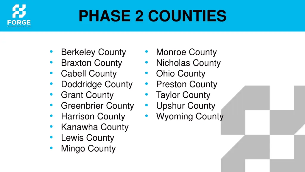 phase 2 counties