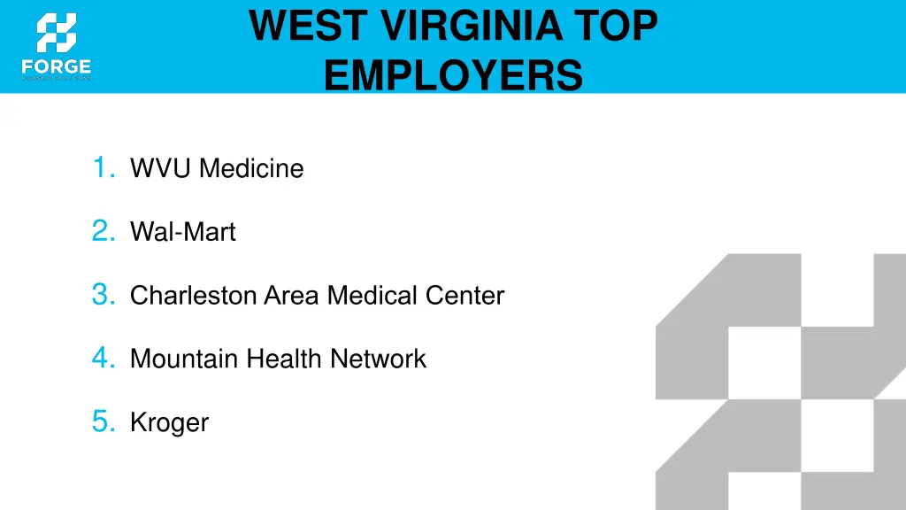 west virginia top employers