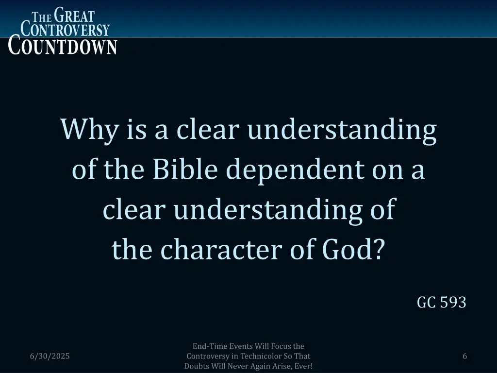 why is a clear understanding of the bible