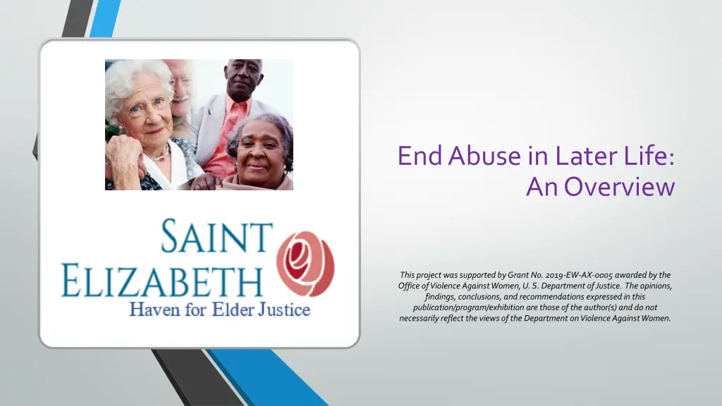 end abuse in later life an overview