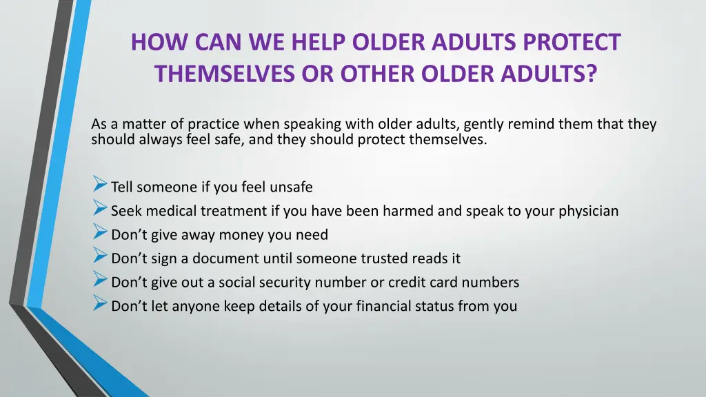how can we help older adults protect themselves