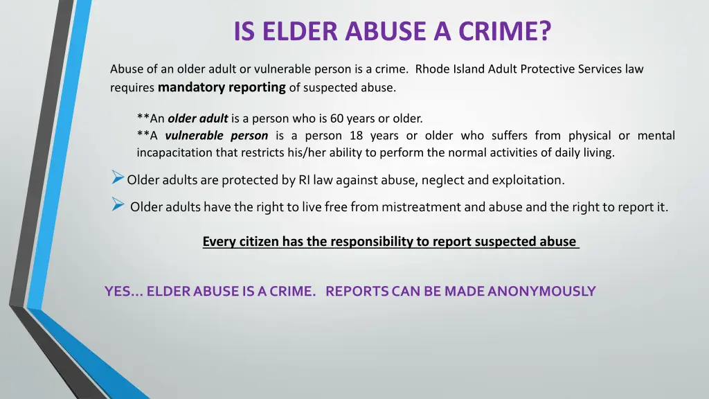 is elder abuse a crime