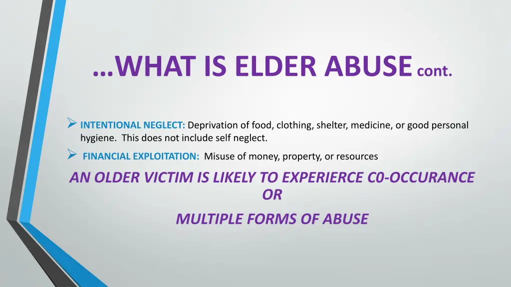 what is elder abuse cont