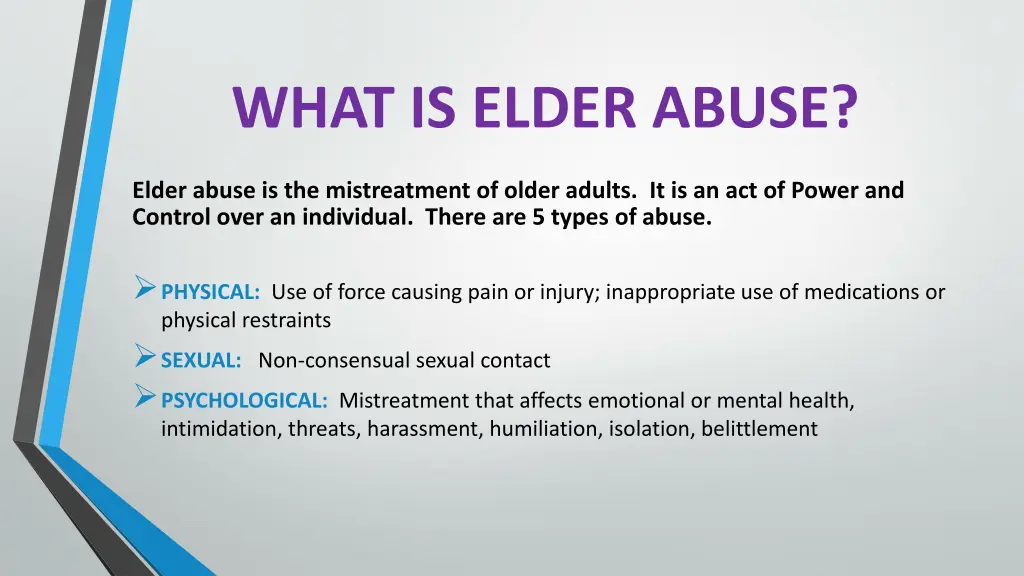 what is elder abuse
