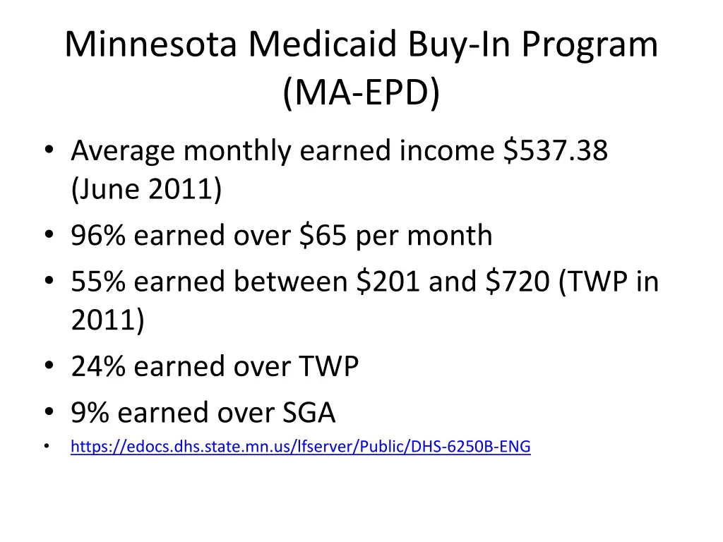 minnesota medicaid buy in program ma epd