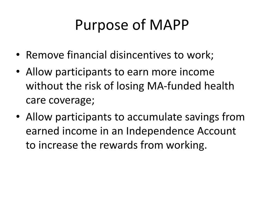 purpose of mapp