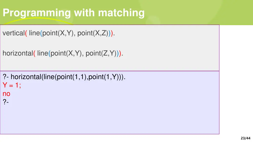 programming with matching 2