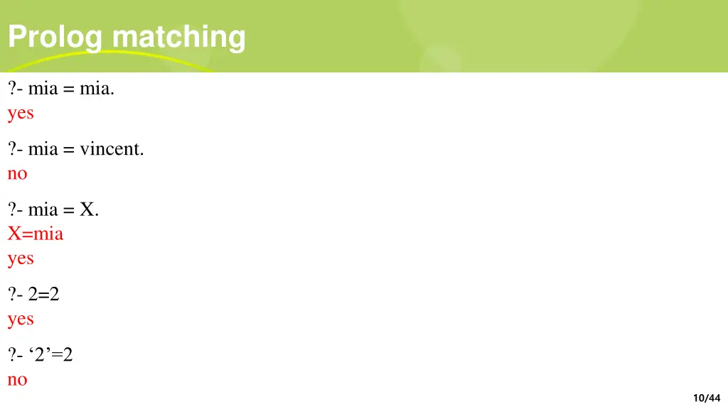prolog matching 4