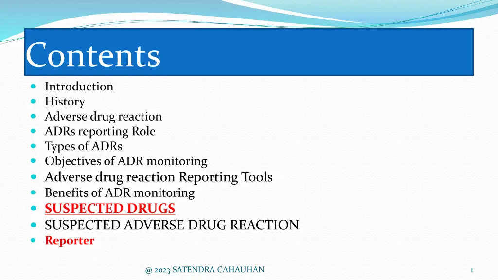 contents introduction history adverse drug