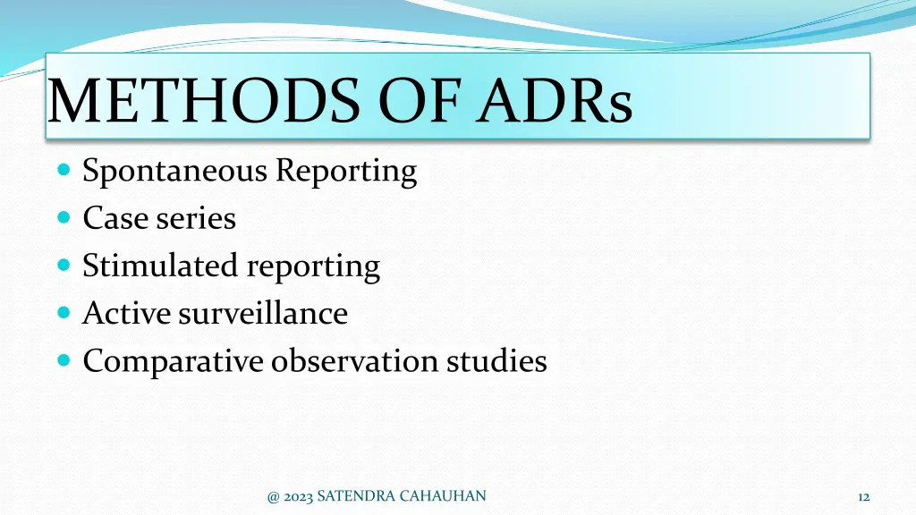 methods of adrs