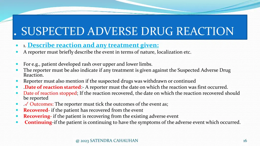suspected adverse drug reaction