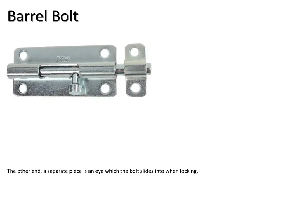 barrel bolt
