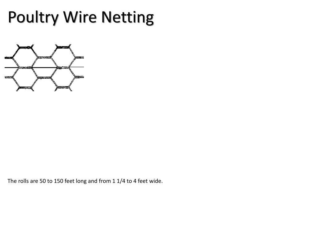 poultry wire netting