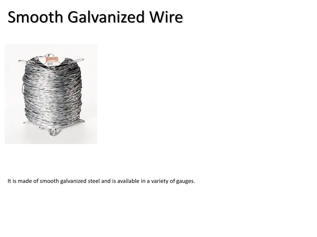 smooth galvanized wire
