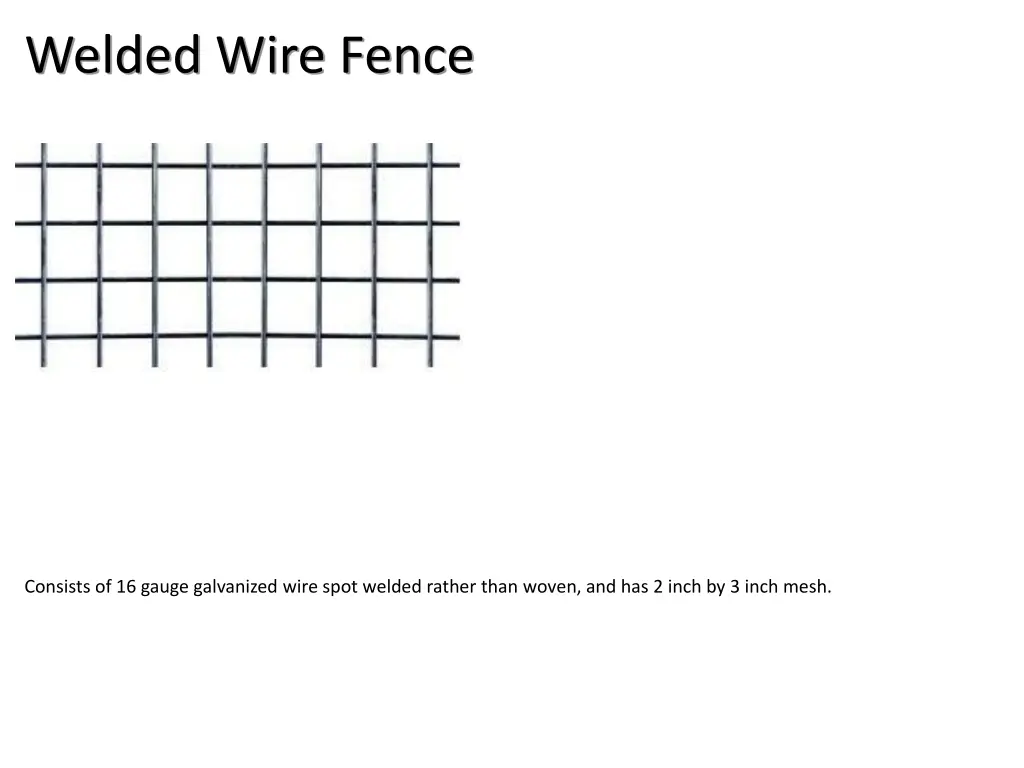 welded wire fence
