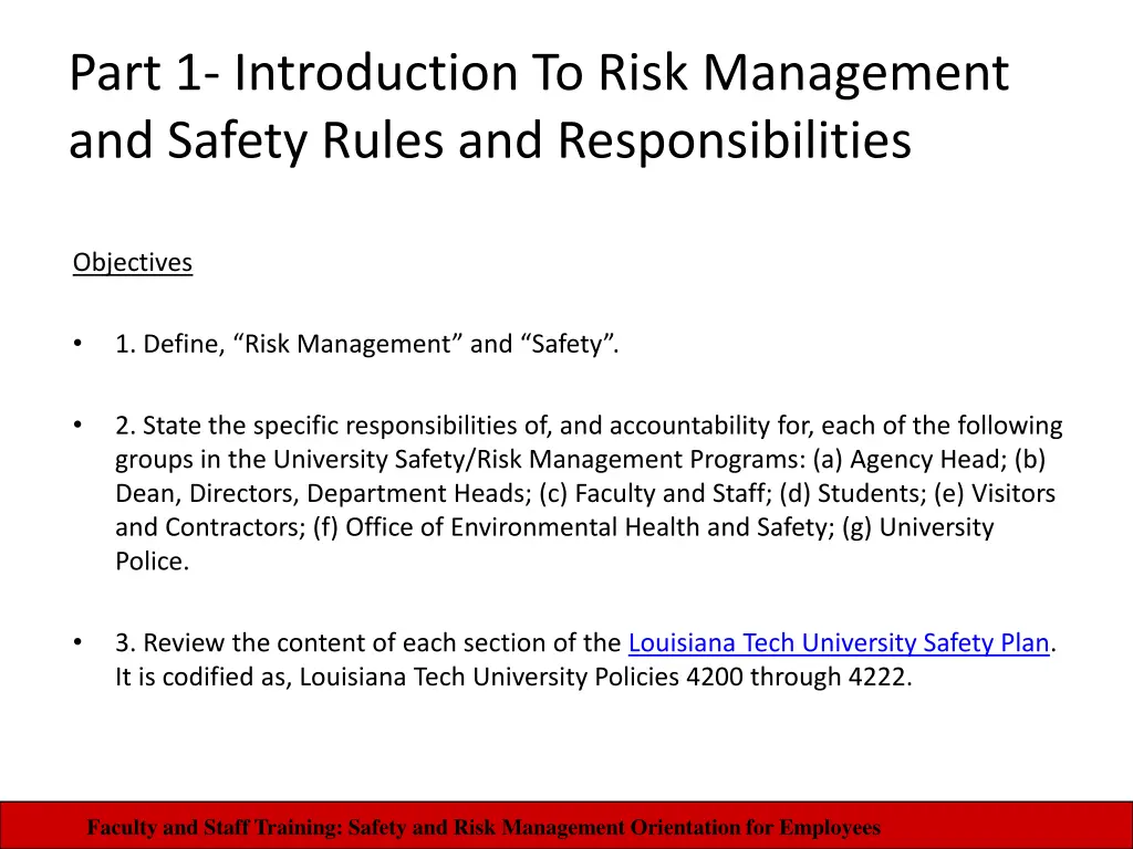 part 1 introduction to risk management and safety