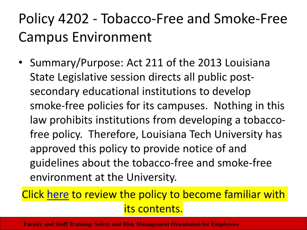 policy 4202 tobacco free and smoke free campus