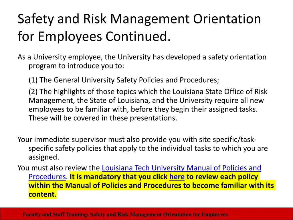 safety and risk management orientation 1