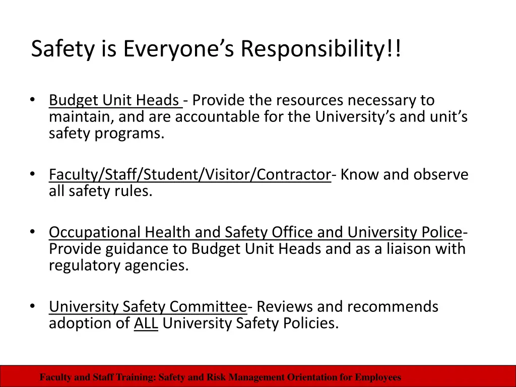 safety is everyone s responsibility