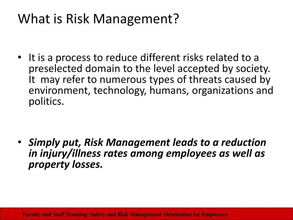 what is risk management