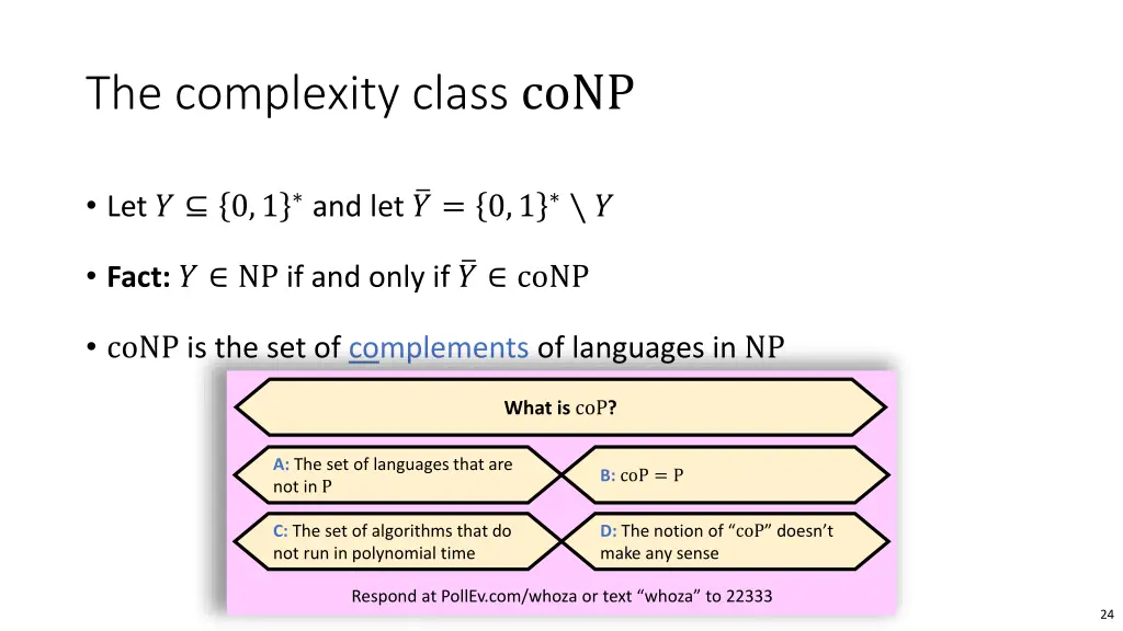 the complexity class conp 1