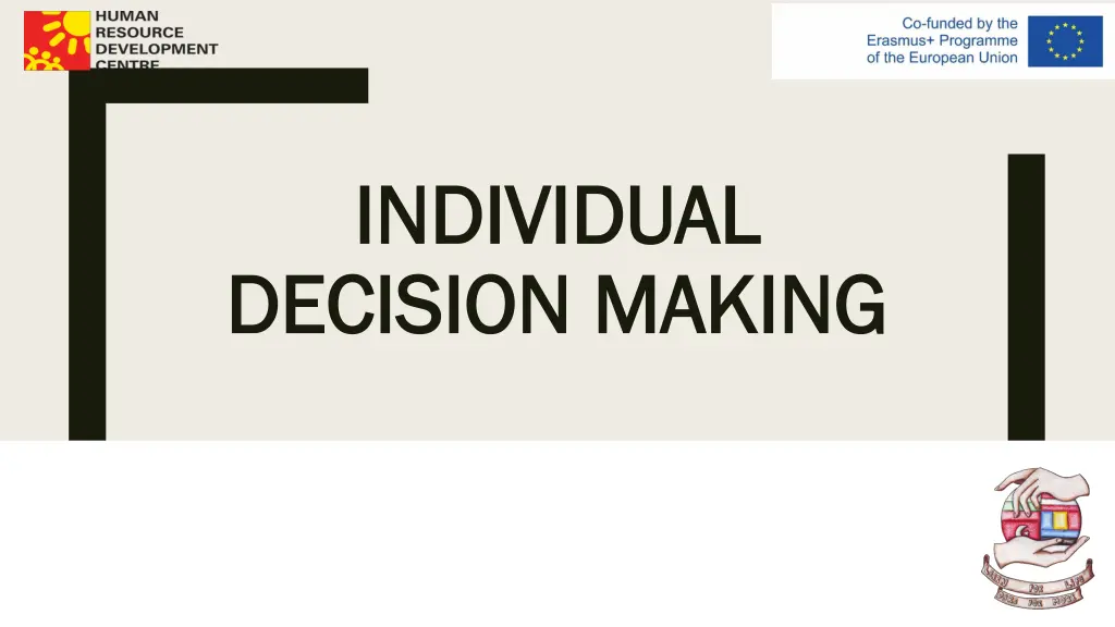 individual individual decision making decision