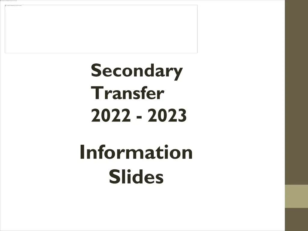 secondary transfer 2022 2023