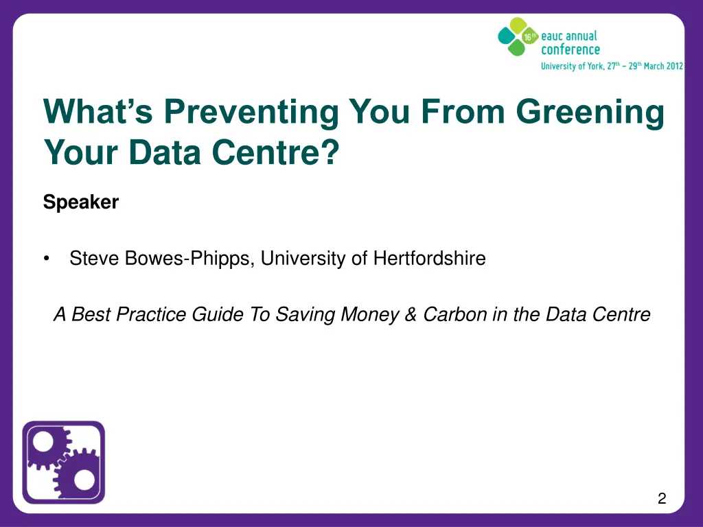 what s preventing you from greening your data 1