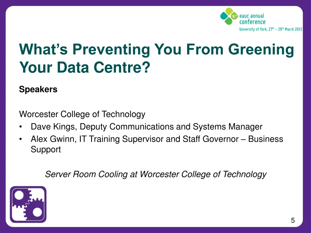 what s preventing you from greening your data 2