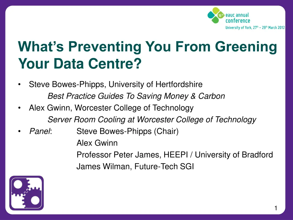 what s preventing you from greening your data