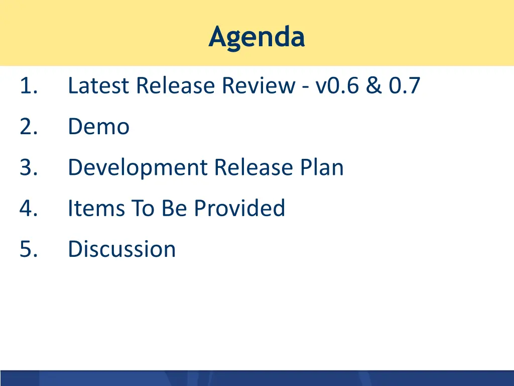 agenda