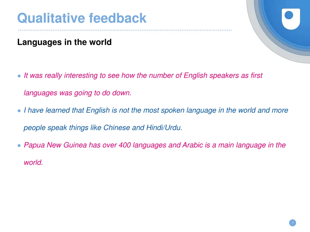 qualitative feedback 2