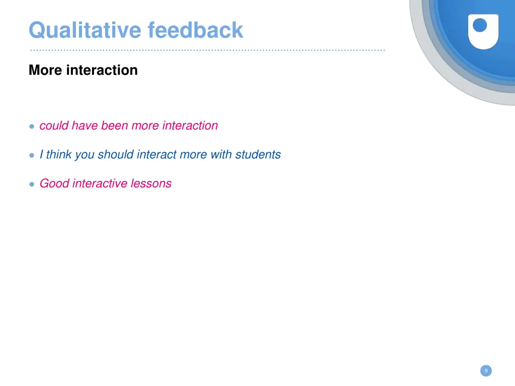 qualitative feedback 4