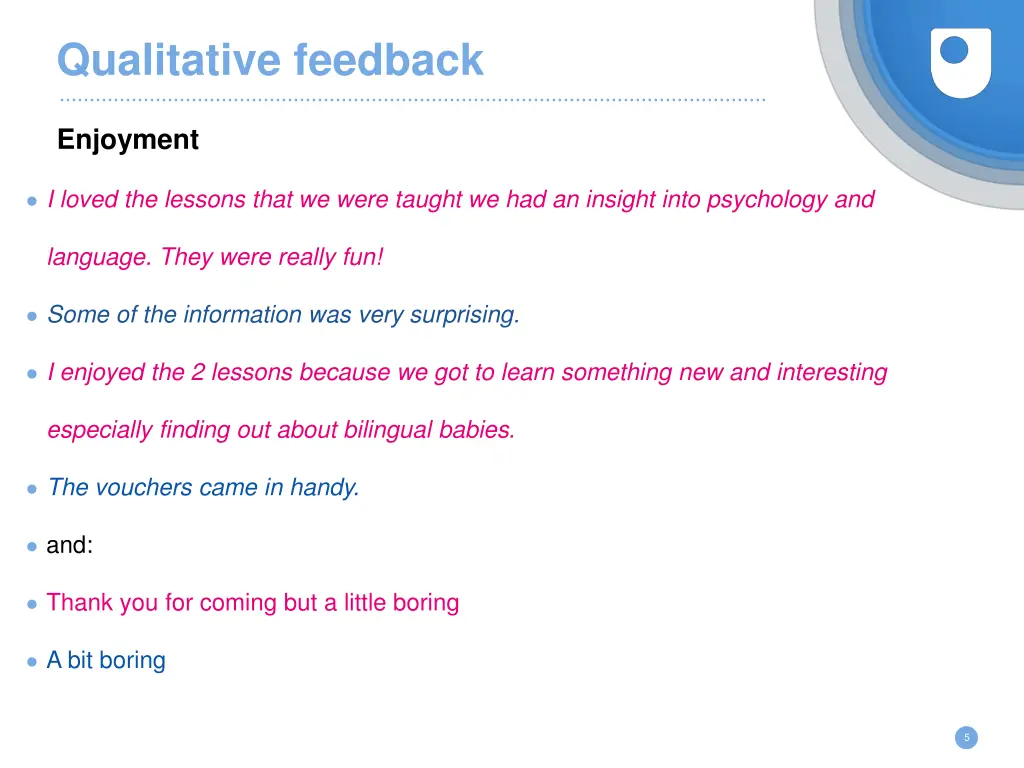 qualitative feedback