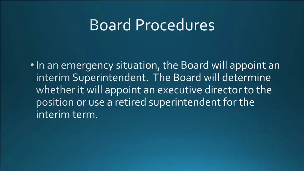 board procedures