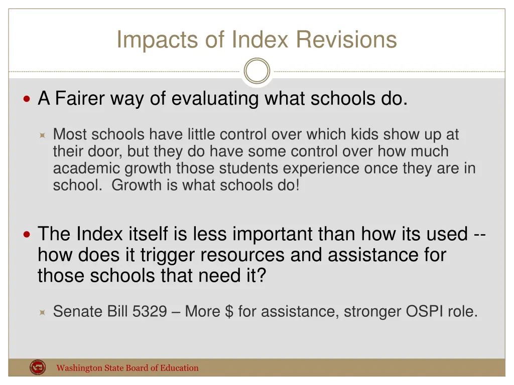 impacts of index revisions