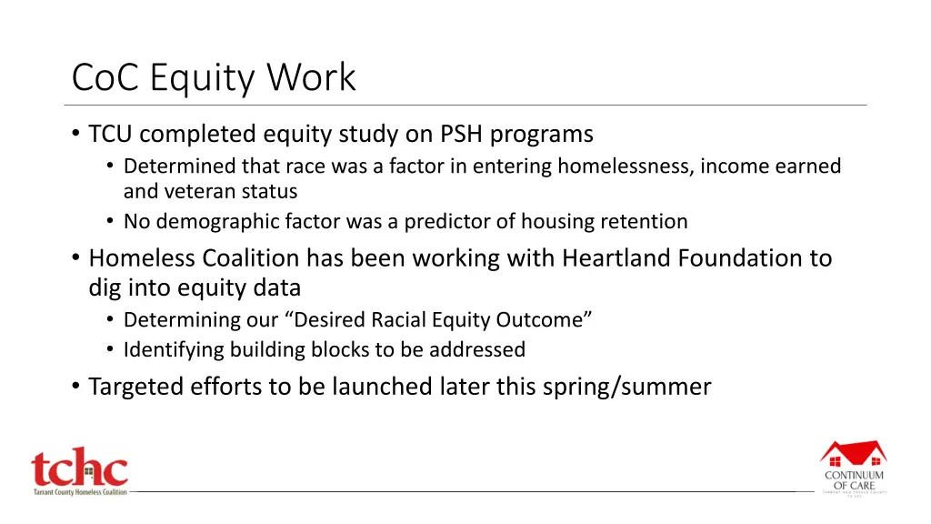 coc equity work