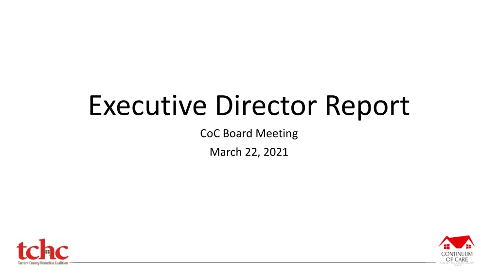 executive director report coc board meeting march