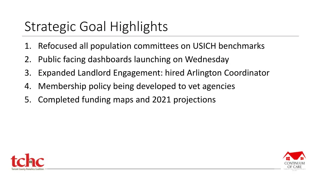 strategic goal highlights