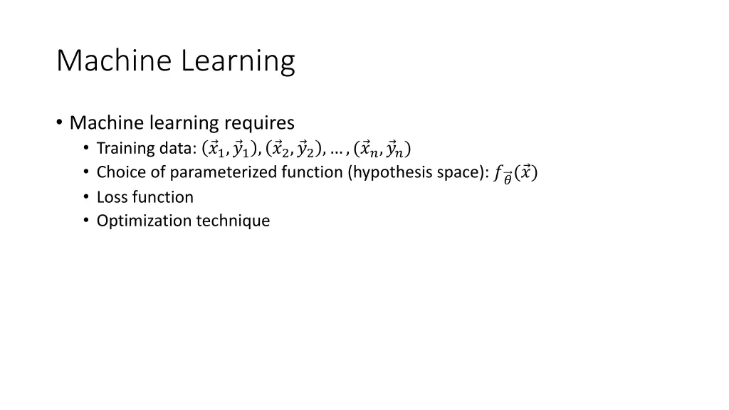 machine learning